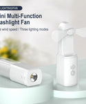 Rechargeable Mini Fan with Torch Light