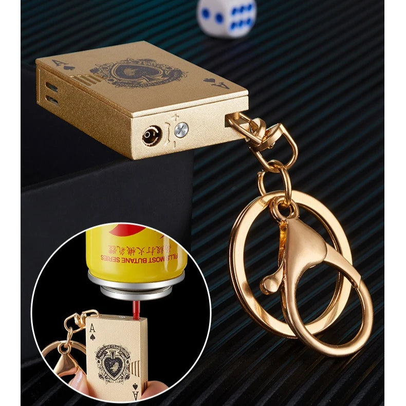 Mini Metal Inflatable Keychain Lighter