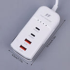 66W 4 Ports USB C Type Fast Charging Adapter