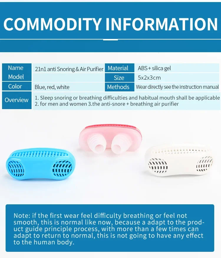 2-In-1 Anti Snoring Nose Clip