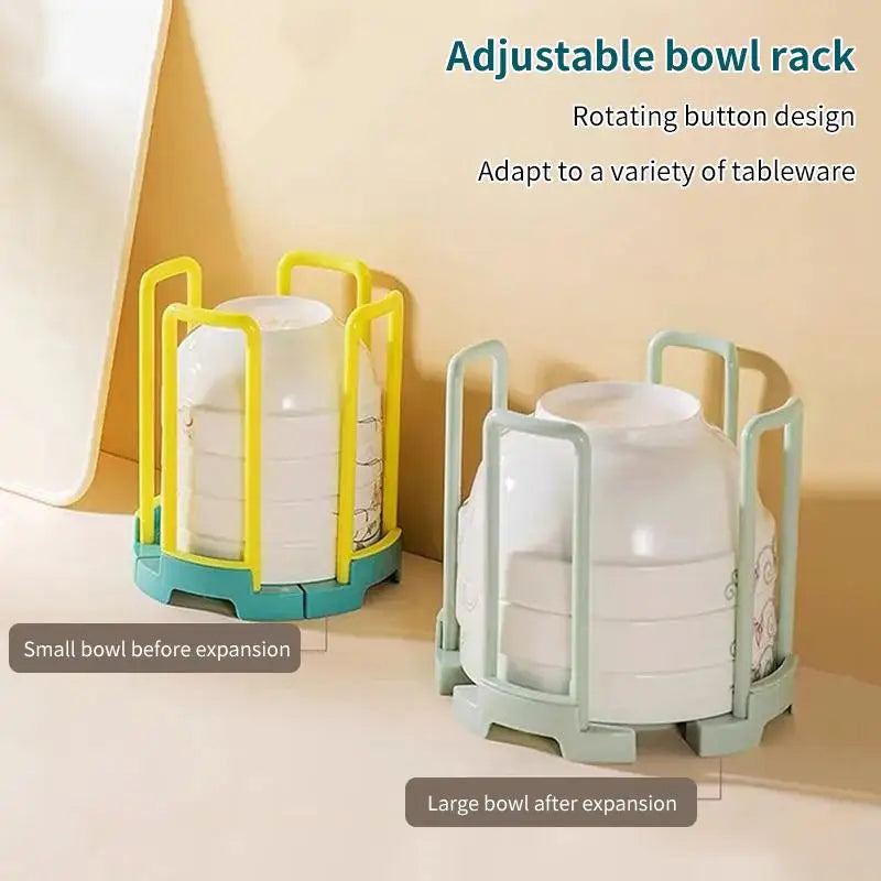 Home Kitchen Adjustable Dish Bowl Holder