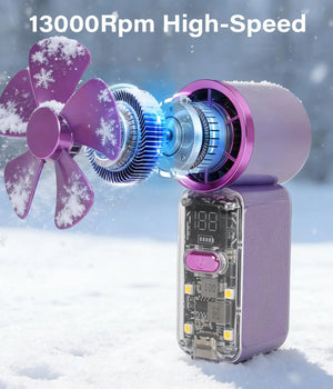 Mini Rechargeable Super Turbo Fan With Powerful Torch