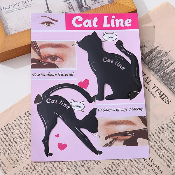 Various Shape Cat Eyeliner Waterproof Card (Set Of 2)