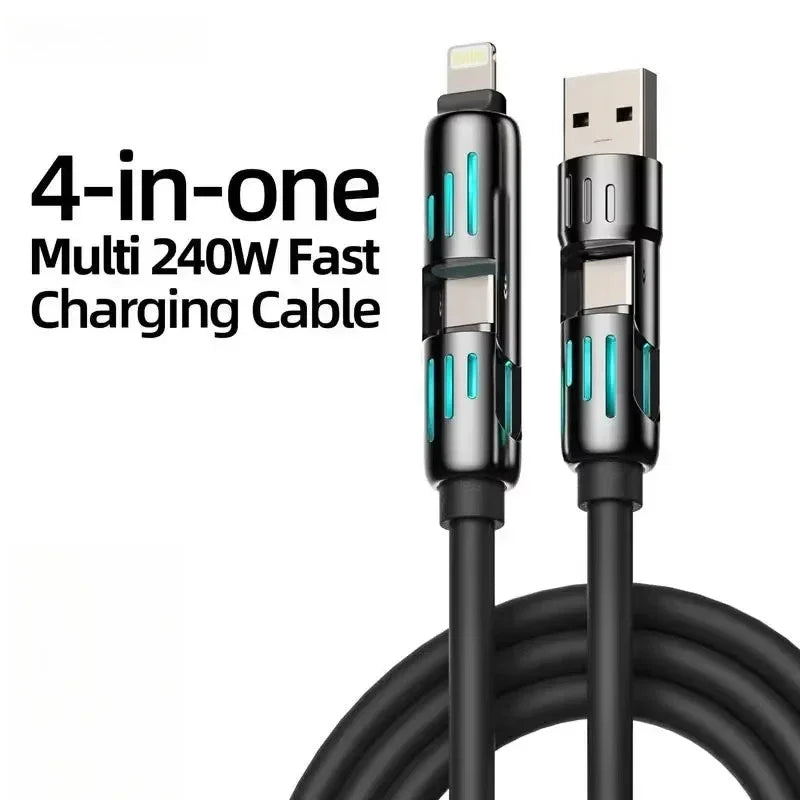 4-in-1 PD USB 240W Fast Charging Cable