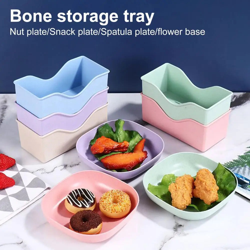 10 Pcs Multi-Usable Dining Bone Plate Set
