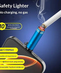 Mini Type-C Windproof Lighter With Key Ring