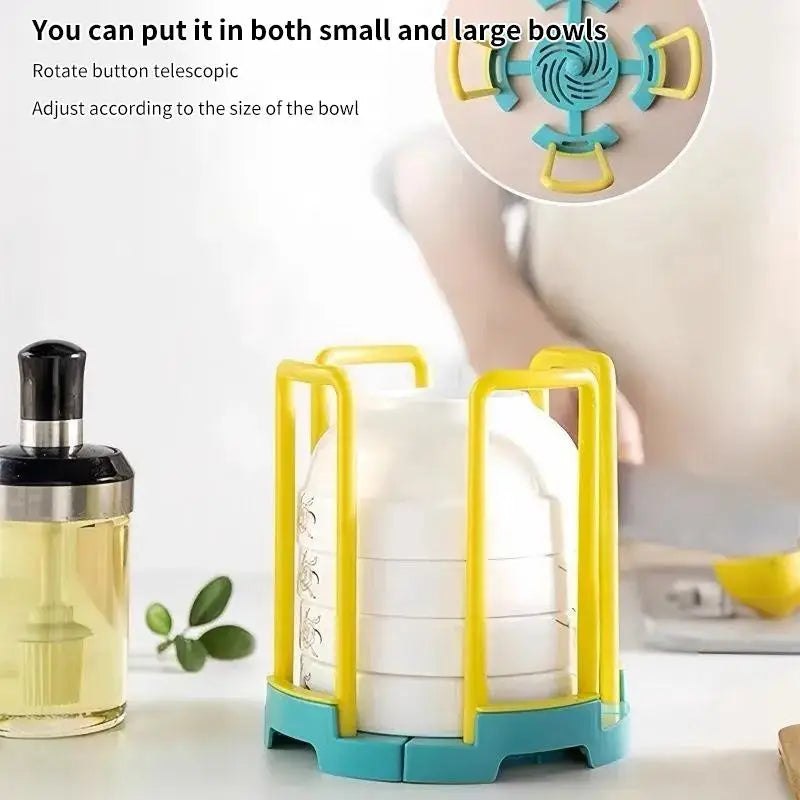 Home Kitchen Adjustable Dish Bowl Holder