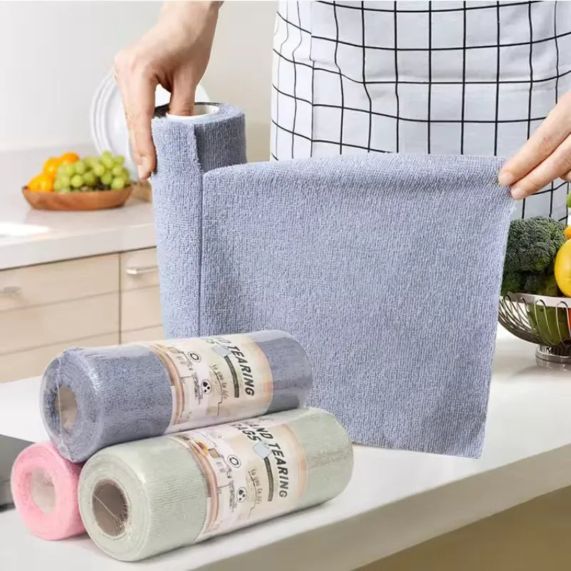 Microfiber Reusable Cleaning Towel Roll