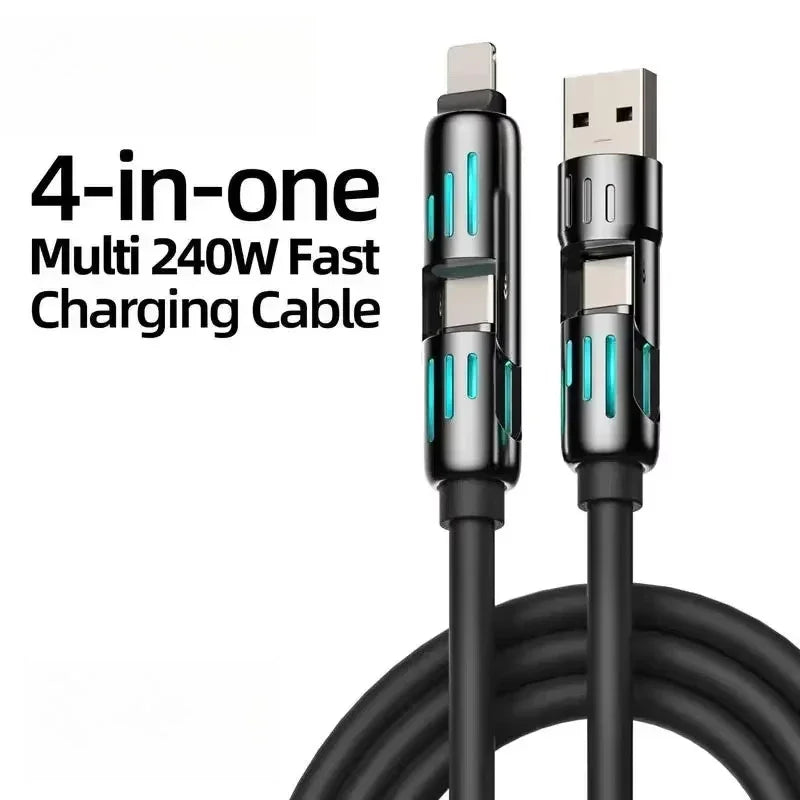 4-in-1 PD USB 240W Fast Charging Cable