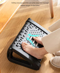 Ergonomic Footrest Stool With Massage Rollers