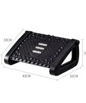 Ergonomic Footrest Stool With Massage Rollers