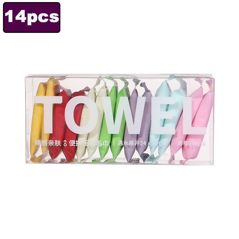 14 Pcs Disposable Portable Travel Towel