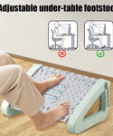 Ergonomic Footrest Stool With Massage Rollers