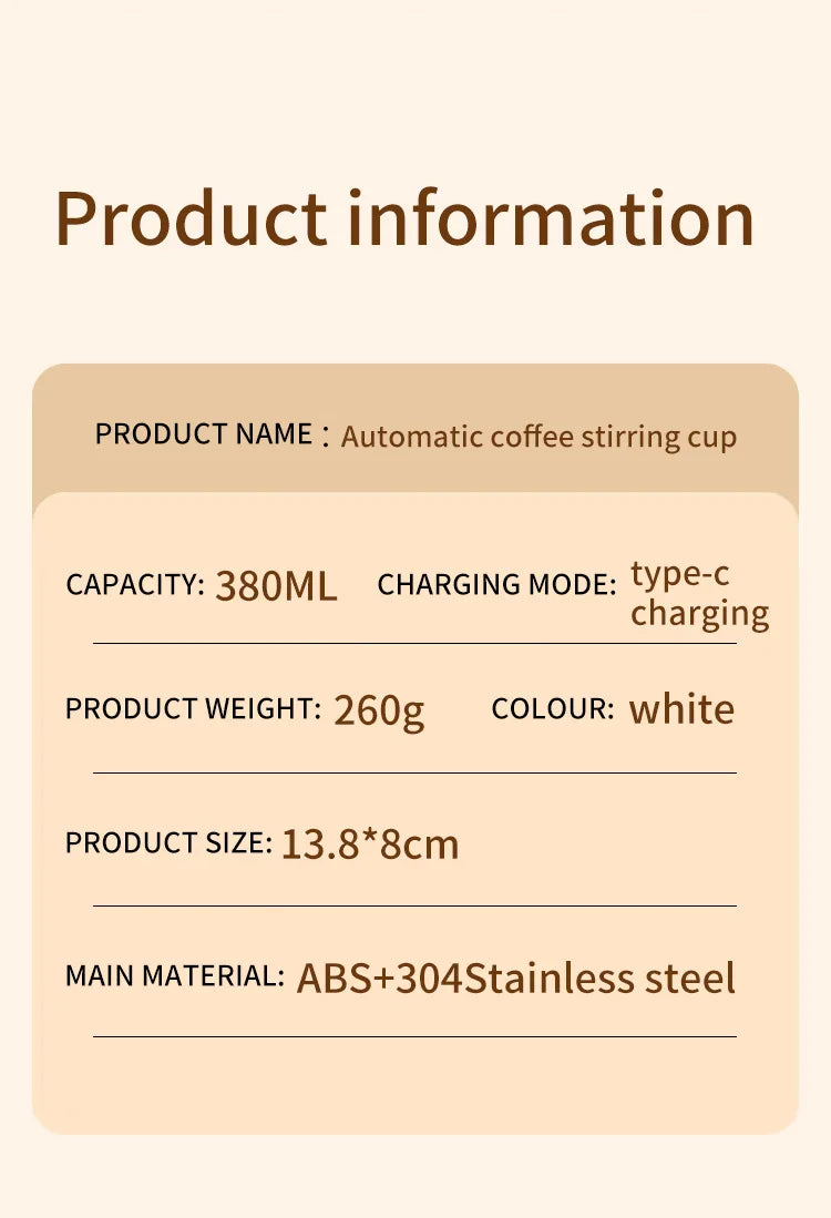 Smart Temperature LED Auto Magnetic Stirring Cup