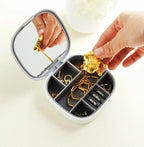 Mini Portable Jewellery Box With Mirror