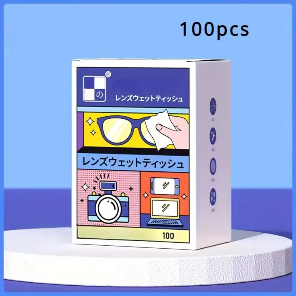 Lens & Screen Cleaning Wipes (100 Pcs)
