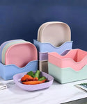 10 Pcs Multi-Usable Dining Bone Plate Set