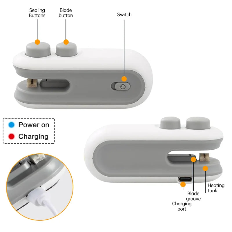 Mini USB Rechargable Sealing Machine