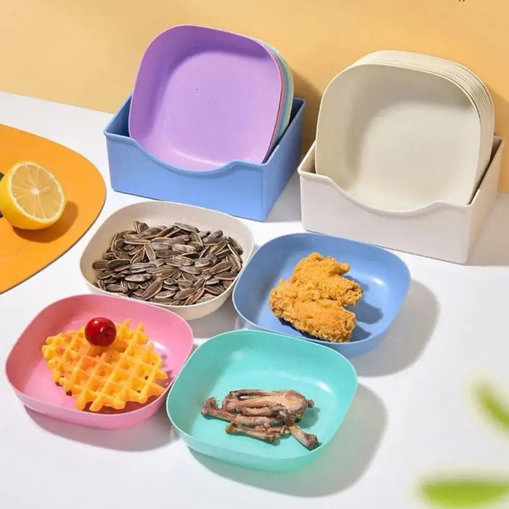 10 Pcs Multi-Usable Dining Bone Plate Set