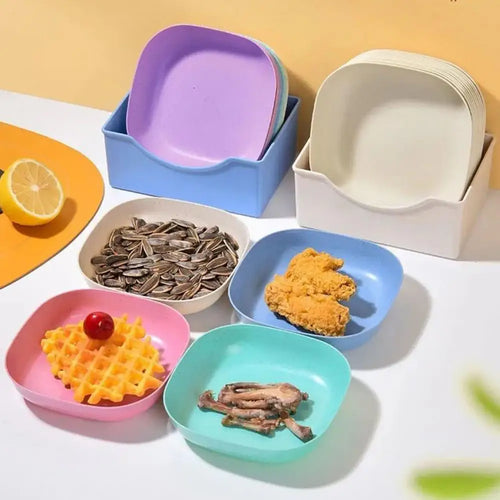 10 Pcs Multi-Usable Dining Bone Plate Set
