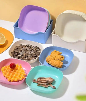 10 Pcs Multi-Usable Dining Bone Plate Set