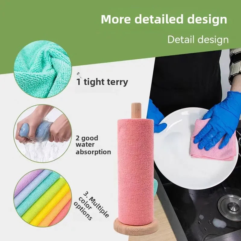Microfiber Reusable Cleaning Towel Roll