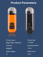 Rechargeable Electric Travel Nose Hair Trimmer