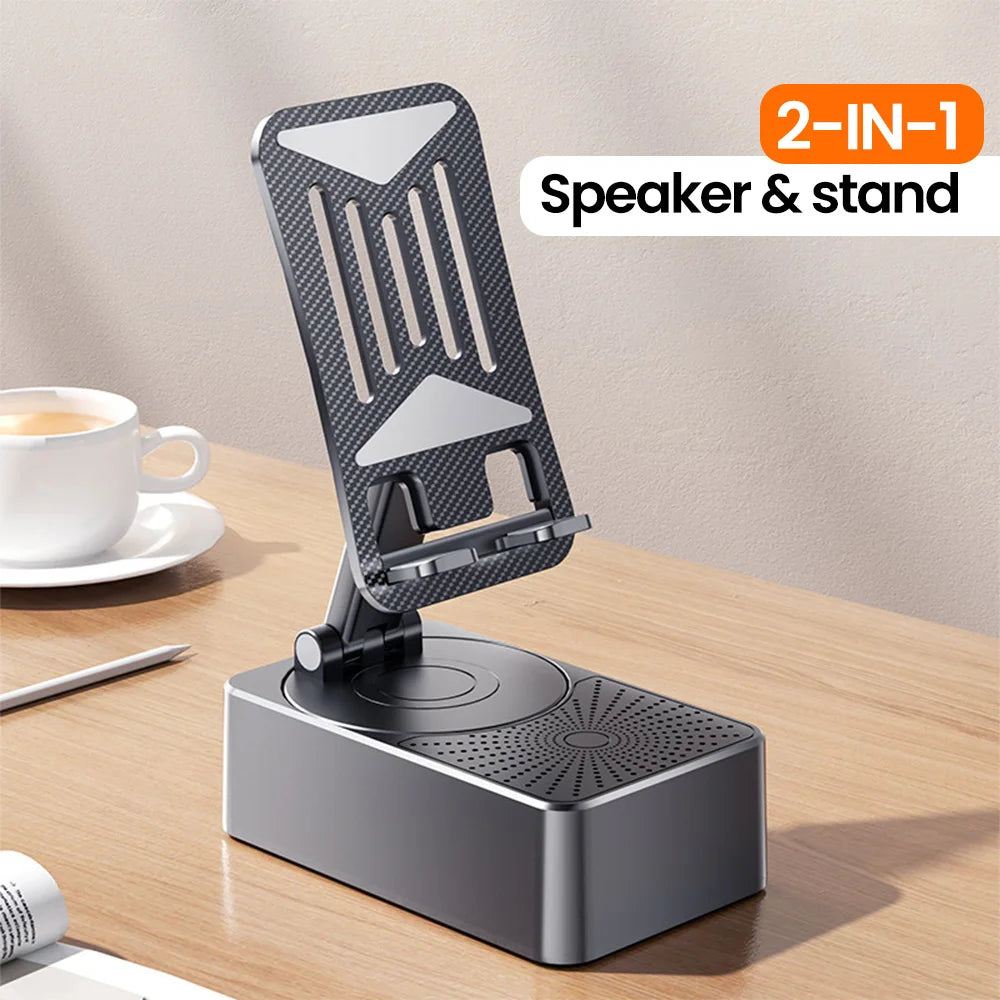 Rotatable Mobile Stand With Bluetooth Speaker