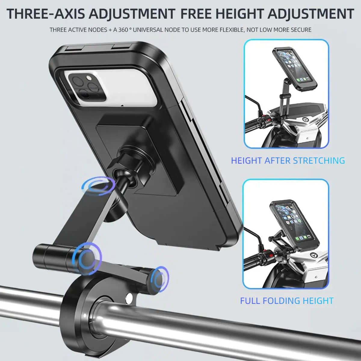 360° Waterproof Motorcycle Mobile Phone Holder