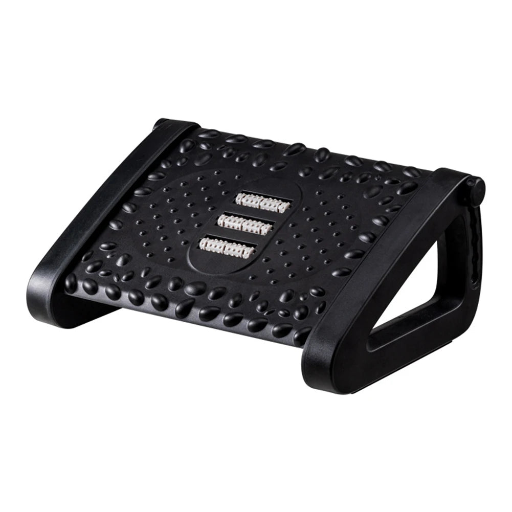 Ergonomic Footrest Stool With Massage Rollers
