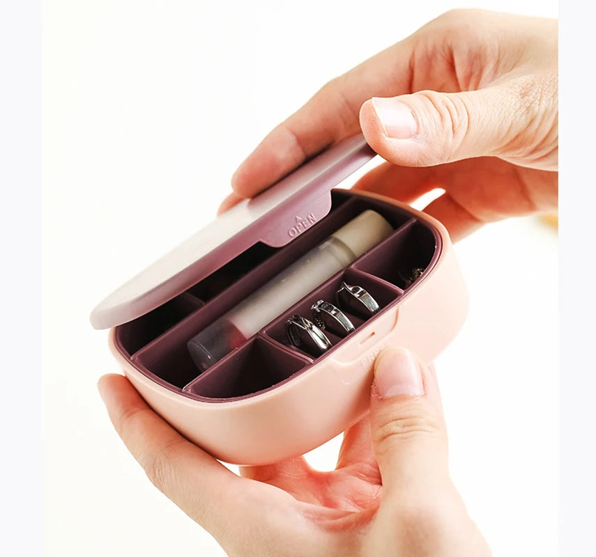 Mini Portable Jewellery Box With Mirror