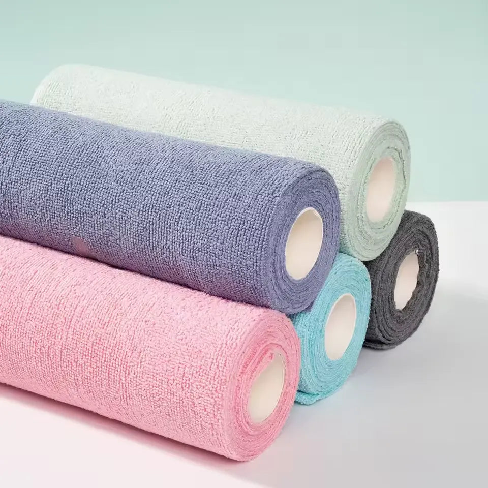 Microfiber Reusable Cleaning Towel Roll