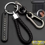 Smart Leather Rope Key Ring With Phone Number