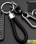 Smart Leather Rope Key Ring With Phone Number