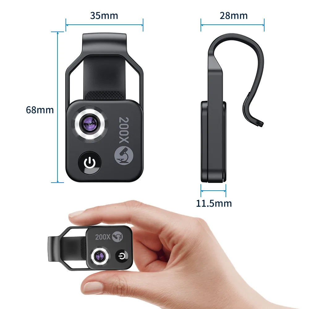 200X Microscope Universal Lens For Phone Camera