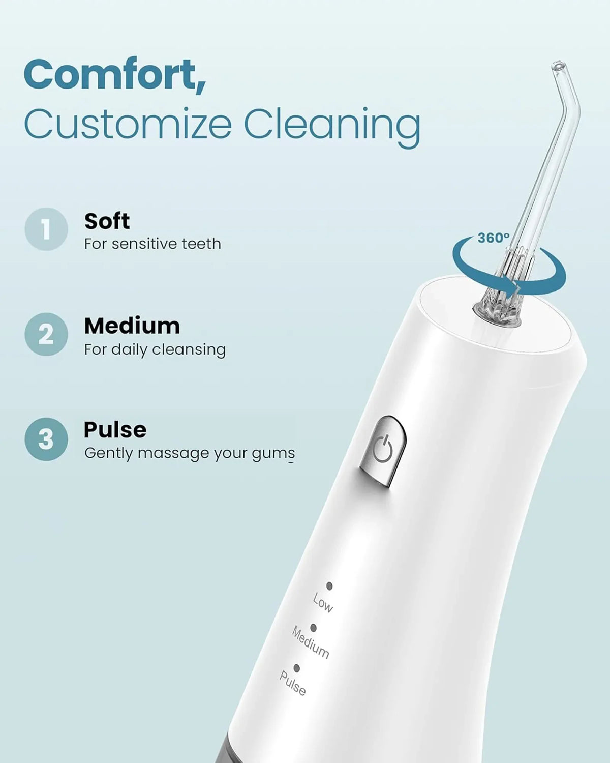 Rechargeable Water Irrigator Dental Flosser