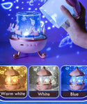 Creative Rechargeable Rotating Night Light Projector