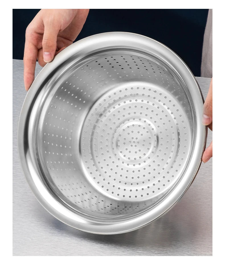 3-in-1 Stainless Steel Vegetable Slicer Drain Basket