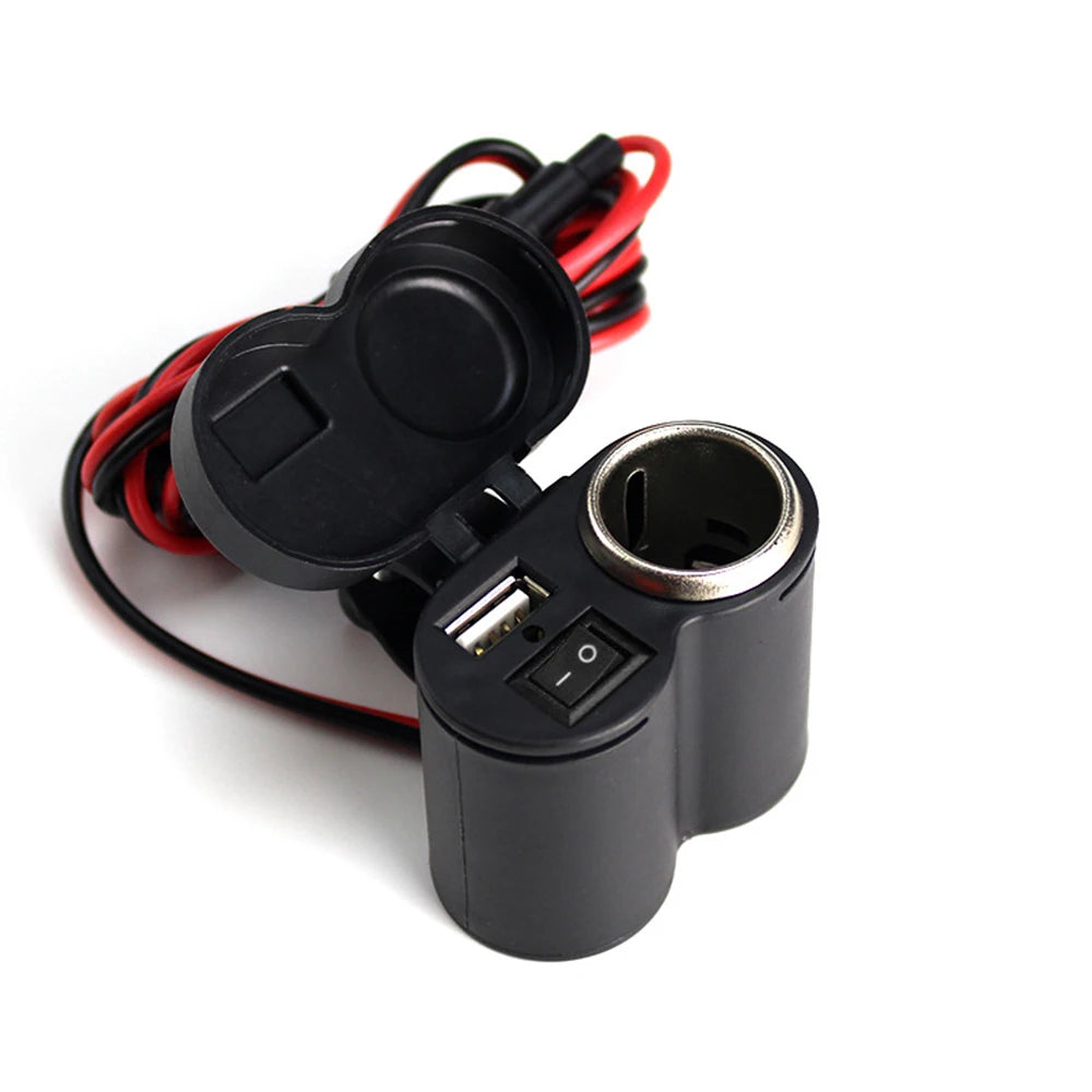 Motorcycle USB Waterproof Charger With Lighter