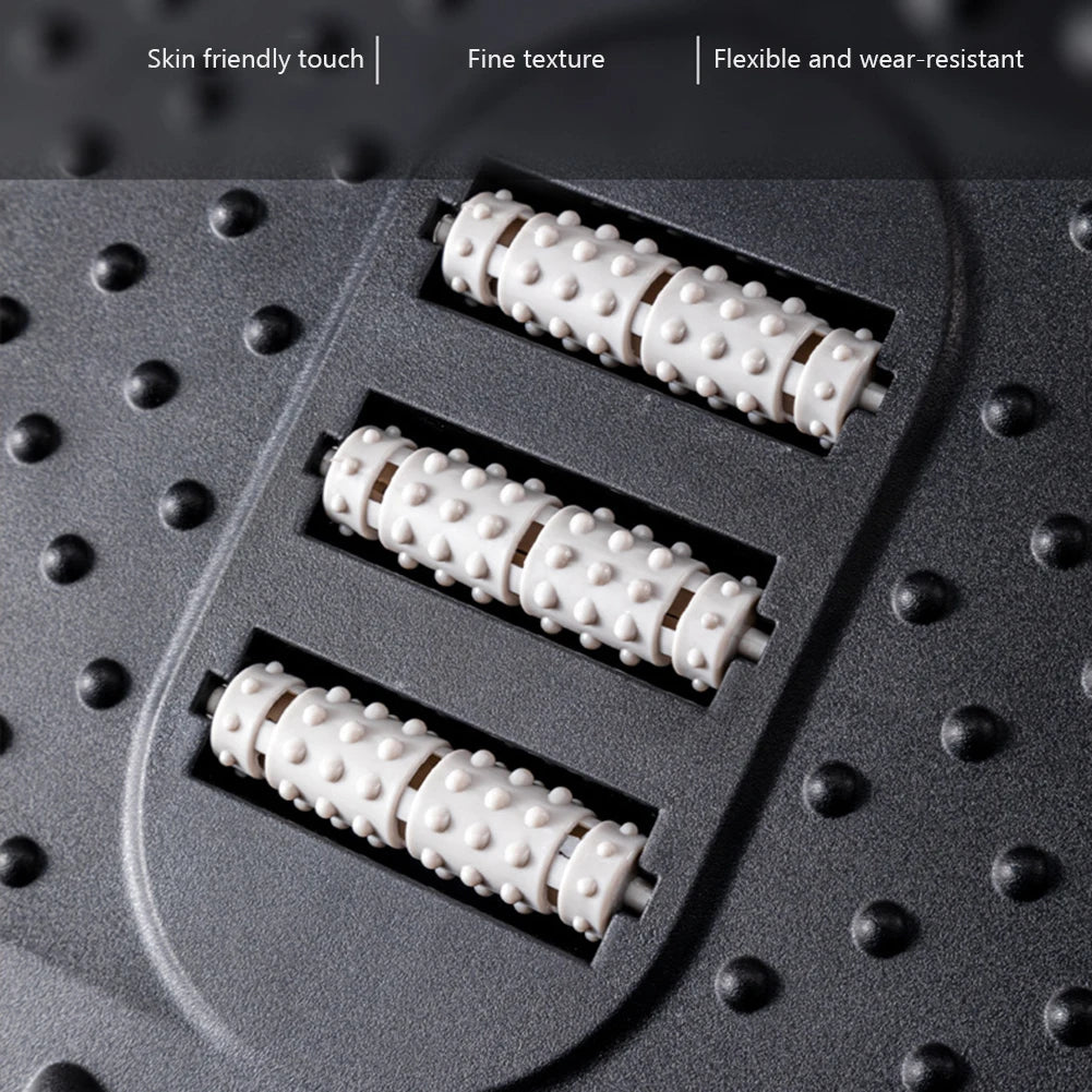 Ergonomic Footrest Stool With Massage Rollers