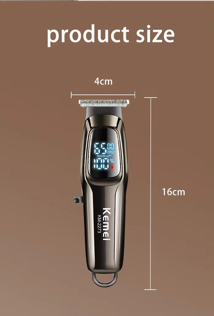 Kemei Professional Smart Display Rechargeable Trimmer
