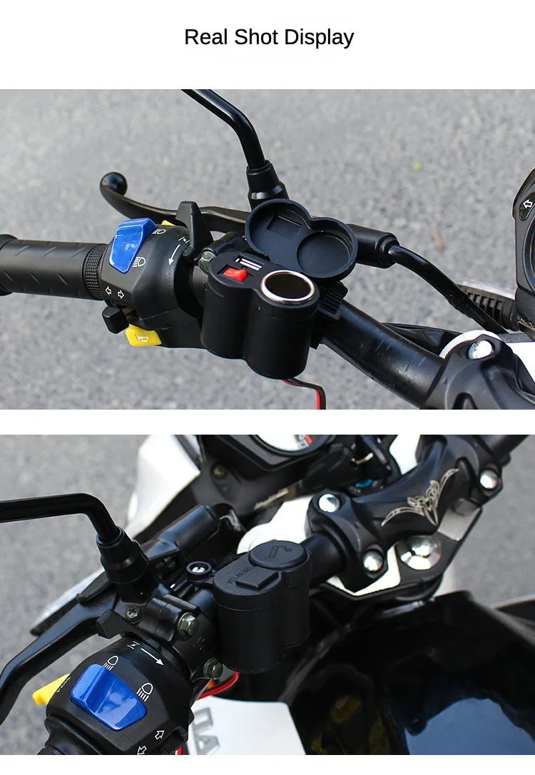 Motorcycle USB Waterproof Charger With Lighter