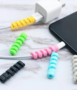Spiral Silicone Cable Wire Protector (4 Pcs)