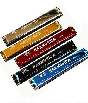 24 & 10 Holes Metal Harmonica Mouth Organ