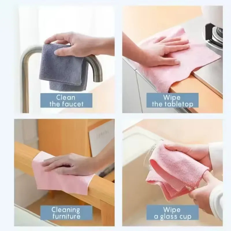 Microfiber Reusable Cleaning Towel Roll