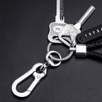 Smart Leather Rope Key Ring With Phone Number