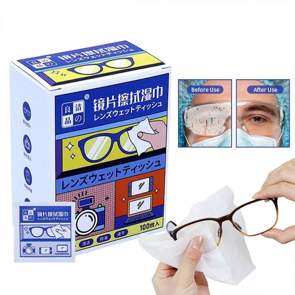 Lens & Screen Cleaning Wipes (100 Pcs)