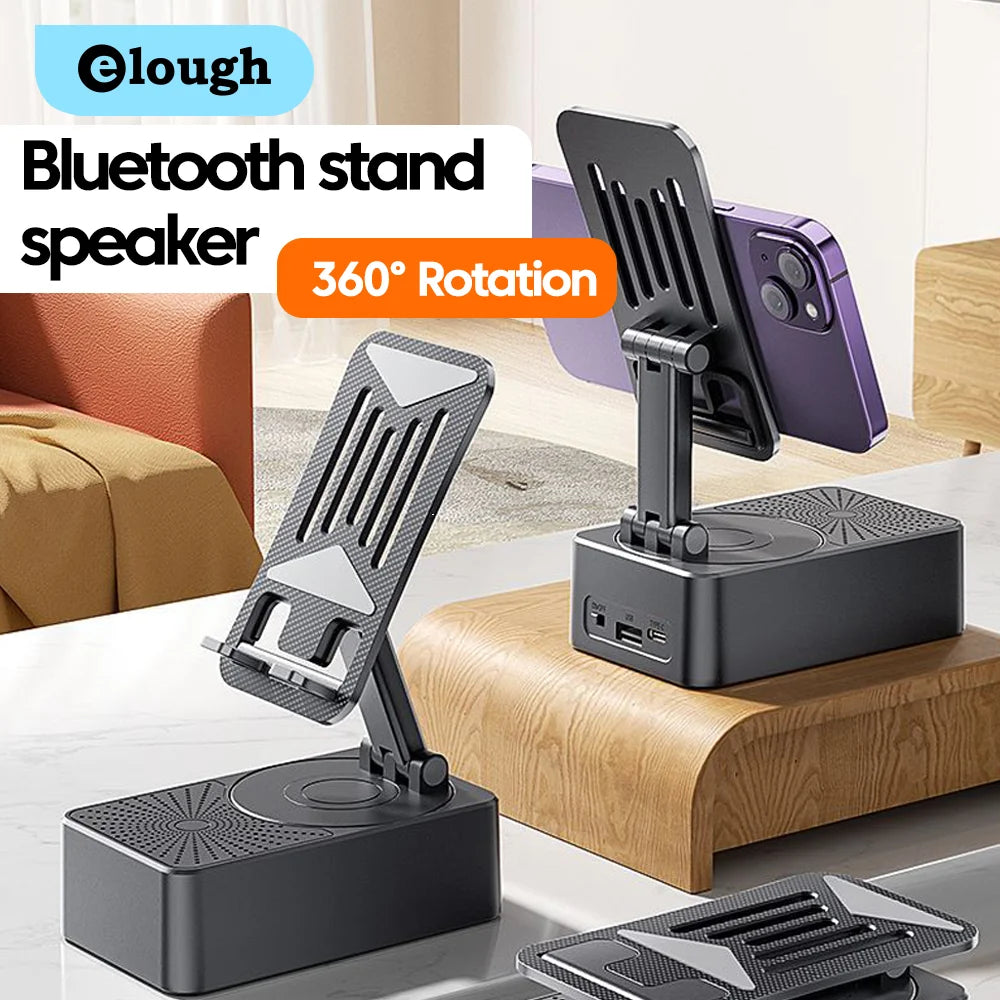 Rotatable Mobile Stand With Bluetooth Speaker