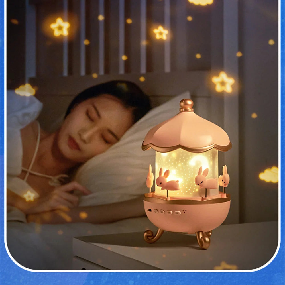 Creative Rechargeable Rotating Night Light Projector