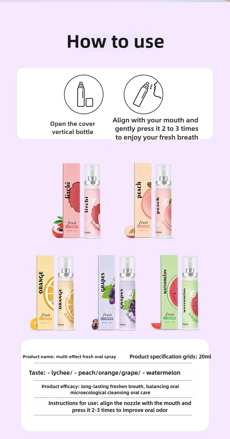 Long Lasting Mouth Freshener Pocket Spray